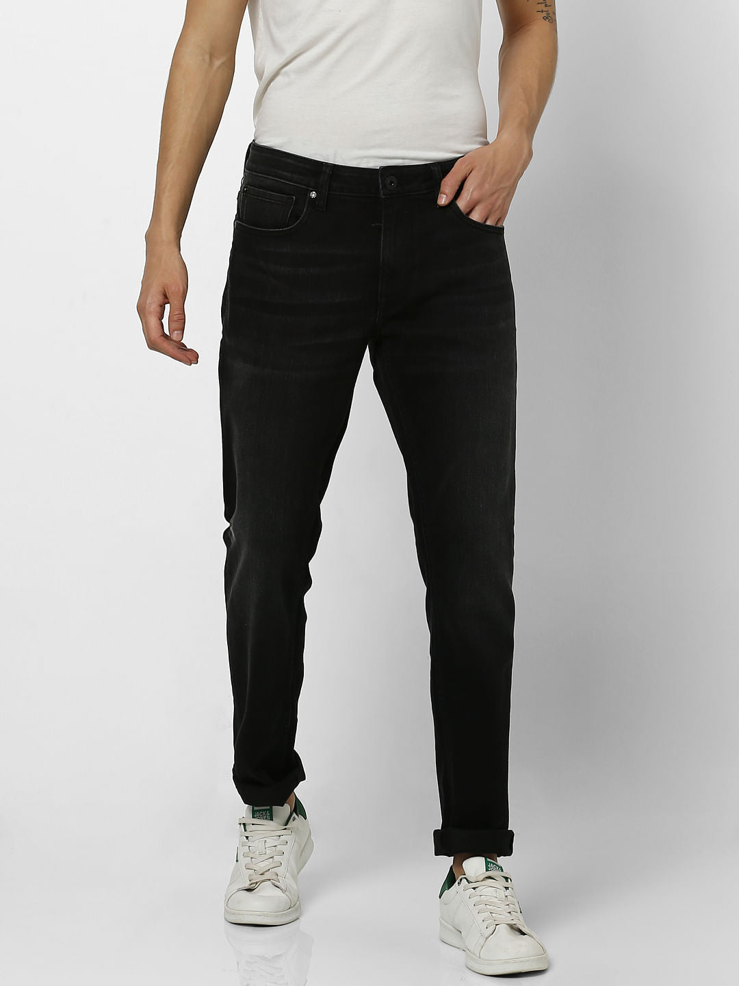 Black Low Rise Ben Skinny Fit Jeans