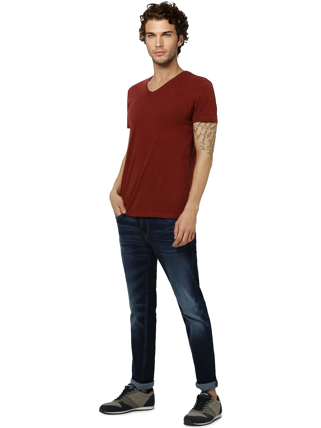 Blue Low Rise Ben Washed Skinny Fit Jeans - 28/30