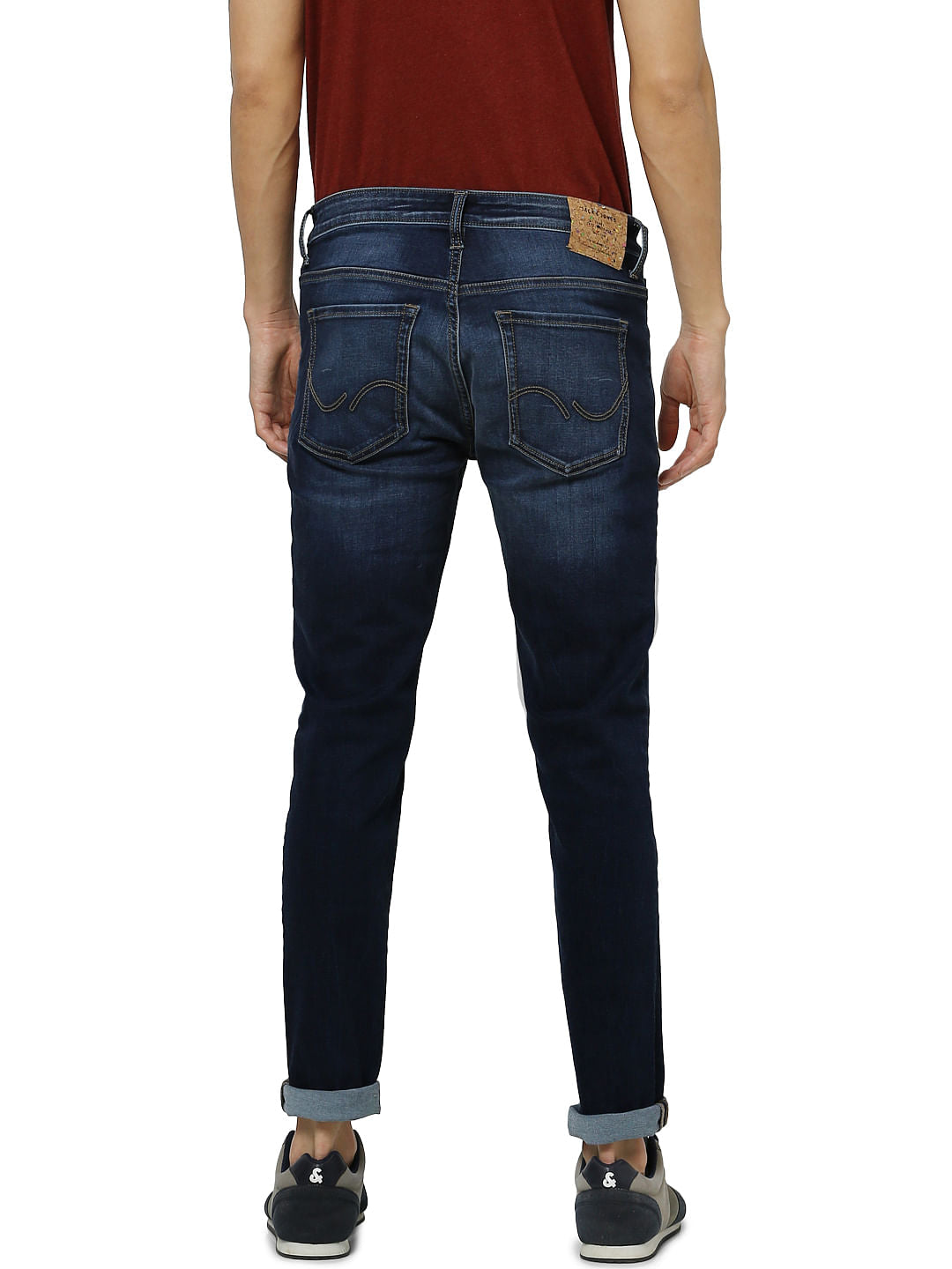 Blue Low Rise Ben Washed Skinny Fit Jeans