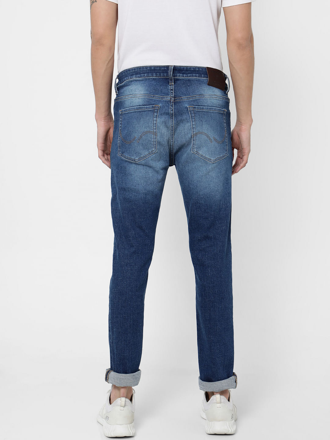 Blue Low Rise Ben Washed Skinny Fit Jeans