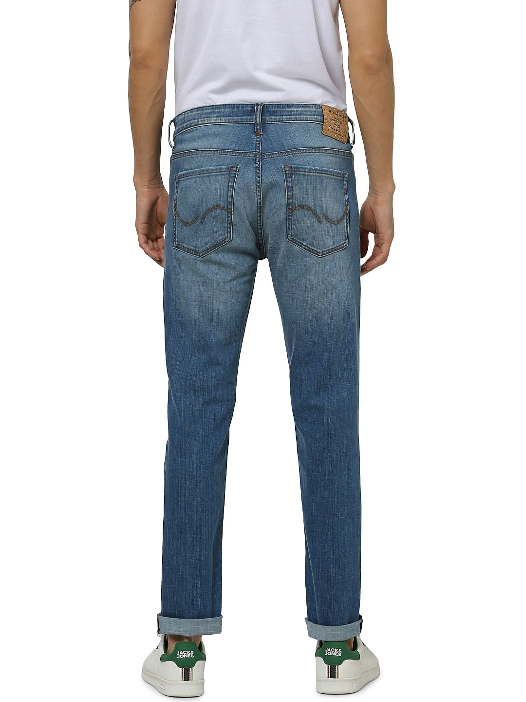 Blue Low Rise Ben Washed Skinny Fit Jeans
