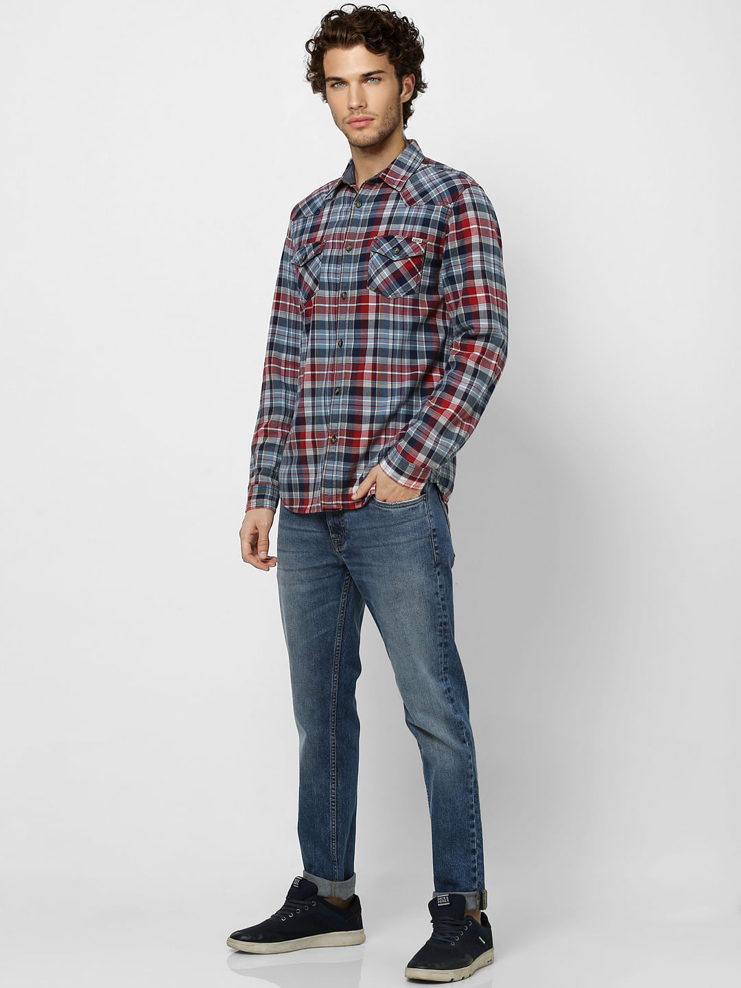 Light Blue Low Rise Ben Washed Skinny Fit Jeans - 28/30