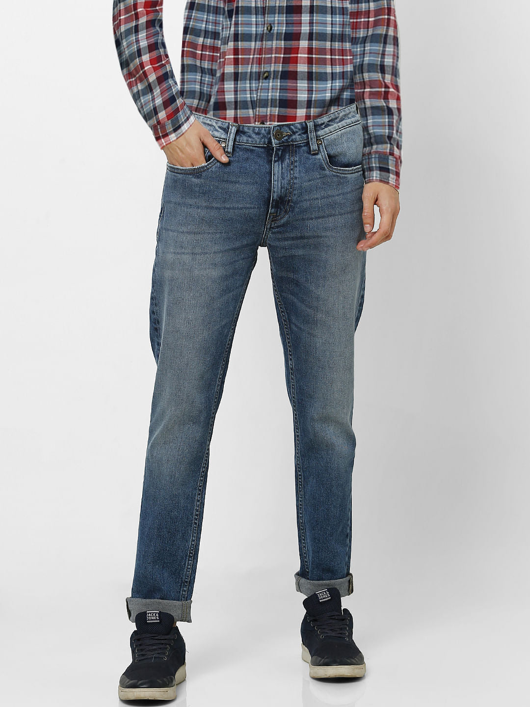 Light Blue Low Rise Ben Washed Skinny Fit Jeans