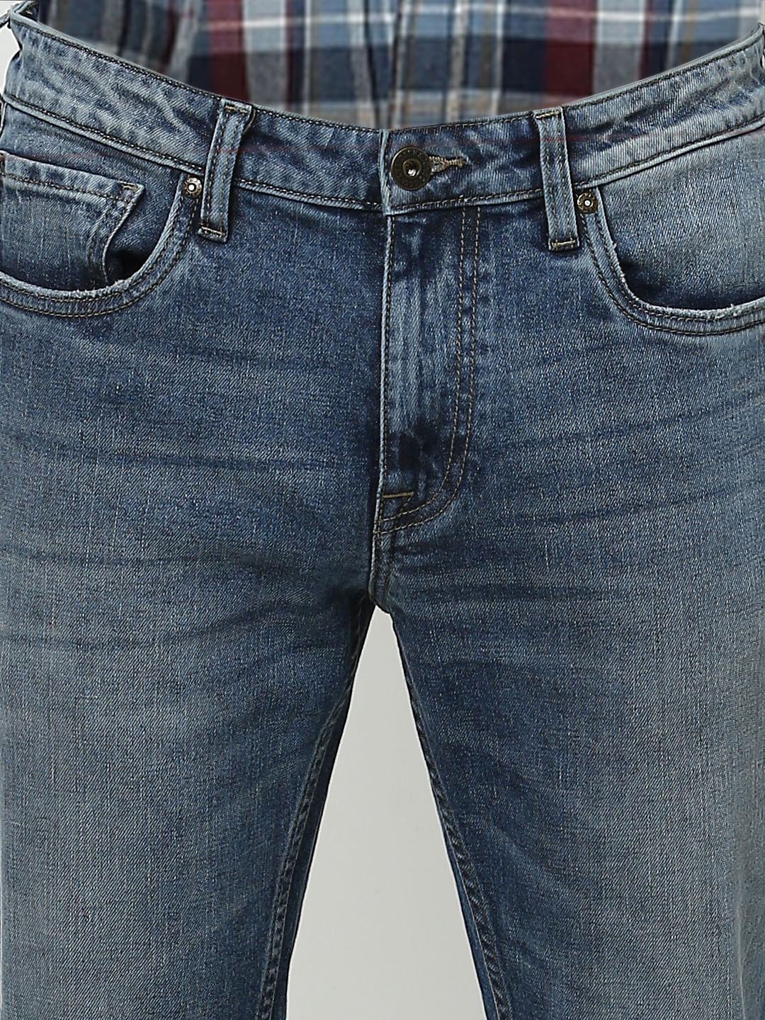Light Blue Low Rise Ben Washed Skinny Fit Jeans