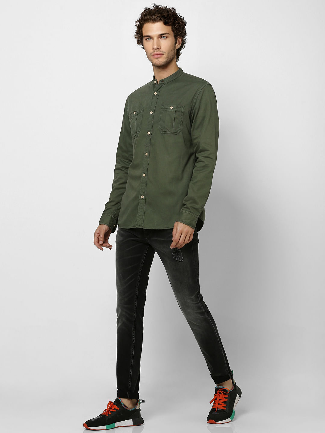 Black Low Rise Ben Distressed Skinny Fit Jeans - 28/30