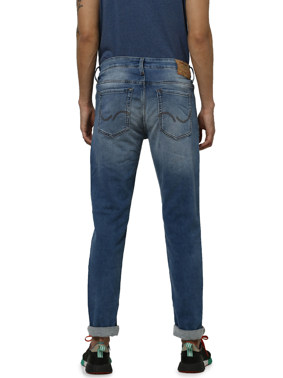 Blue Low Rise Ben Washed Skinny Fit Jeans