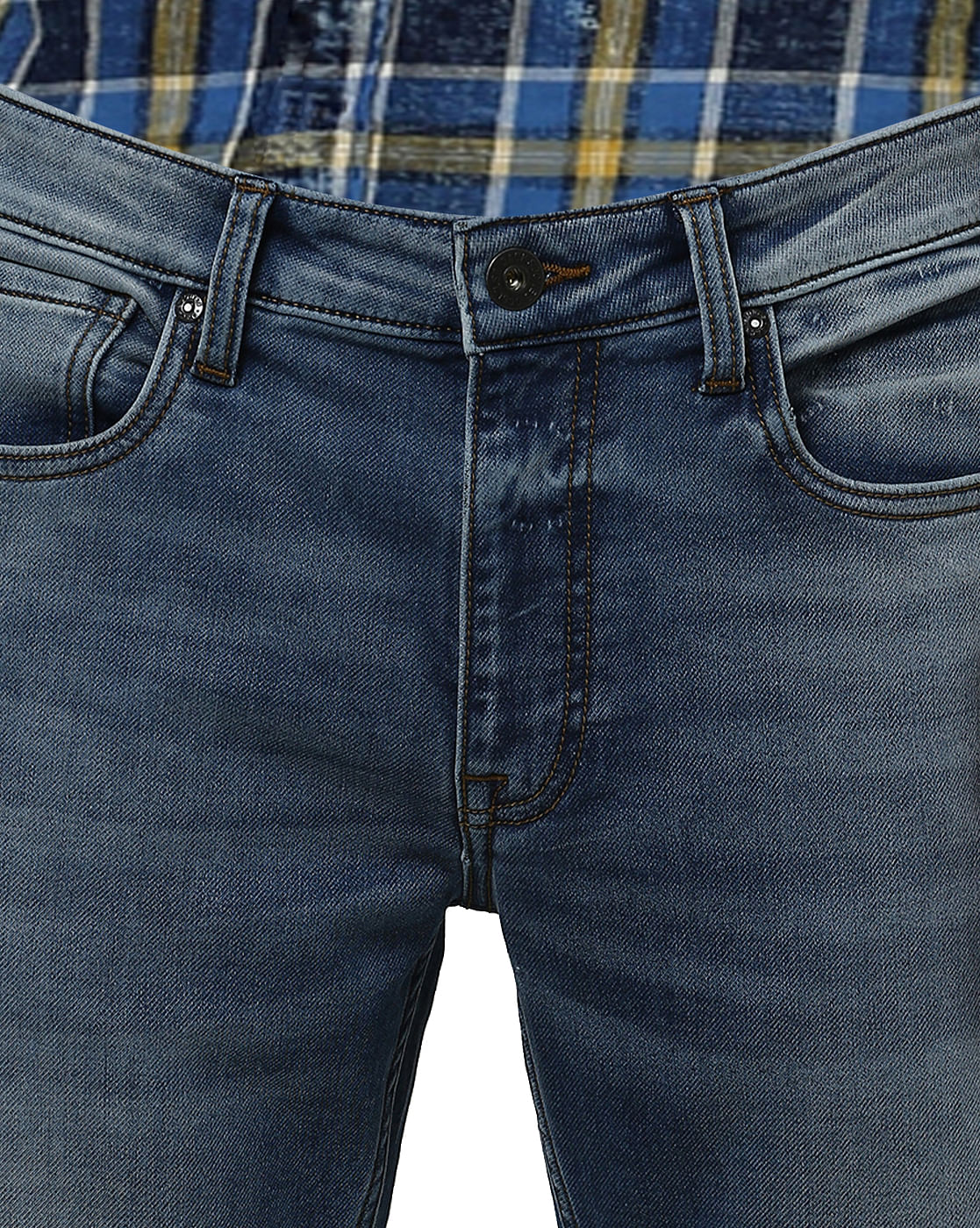 Light Blue Low Rise Ben Washed Skinny Fit Jeans