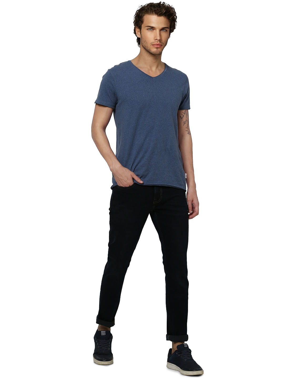 Black Low Rise Glenn Slim Fit Jeans - 28/30