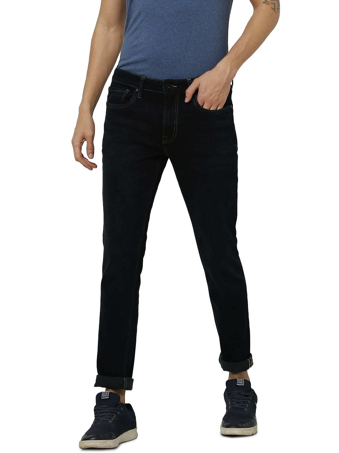 Black Low Rise Glenn Slim Fit Jeans