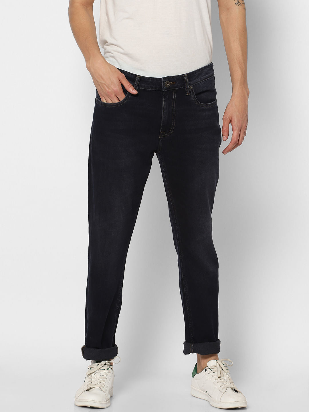 Black Low Rise Glenn Slim Fit Jeans