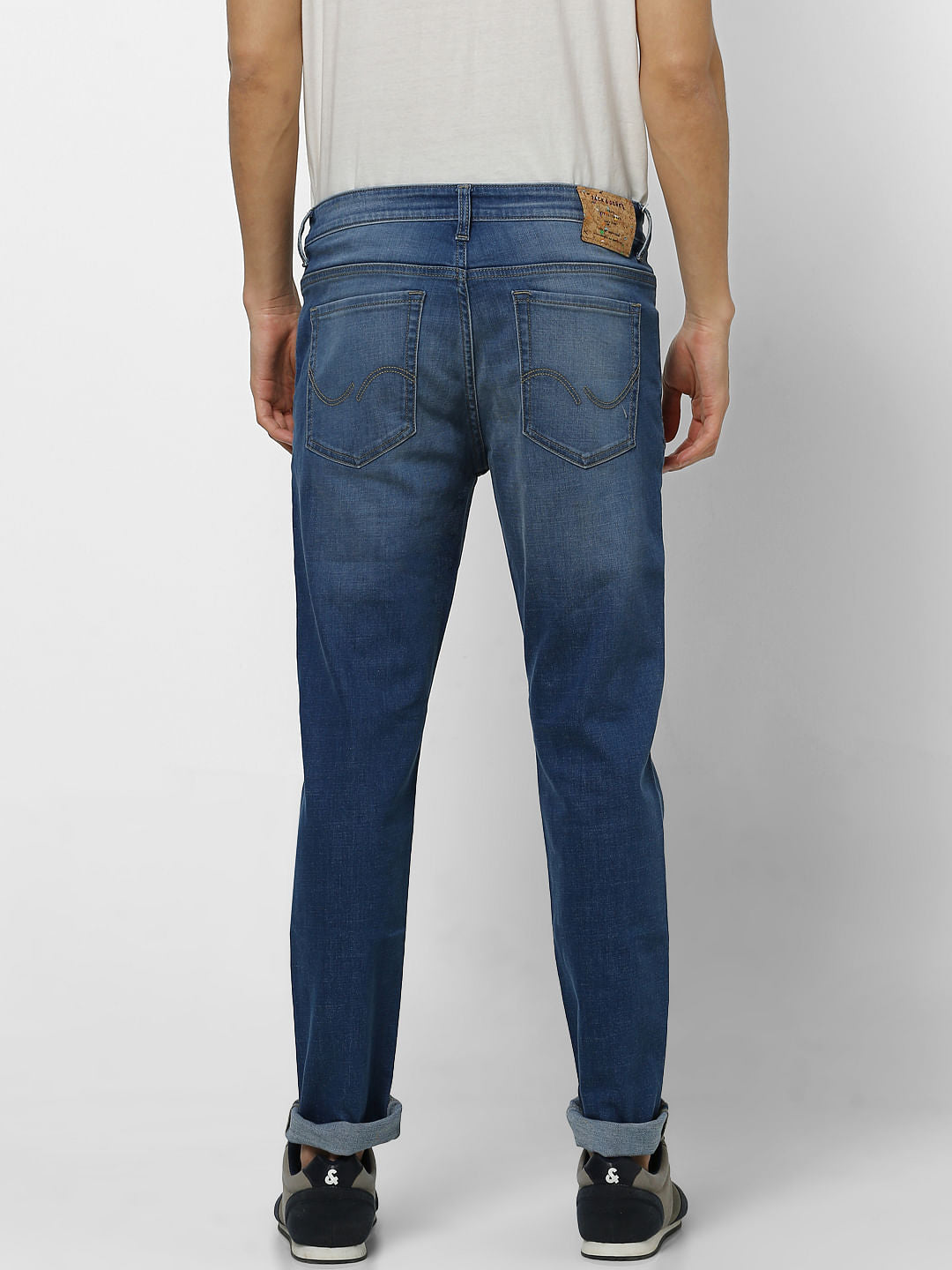Dark Blue Low Rise Glenn Slim Fit Jeans