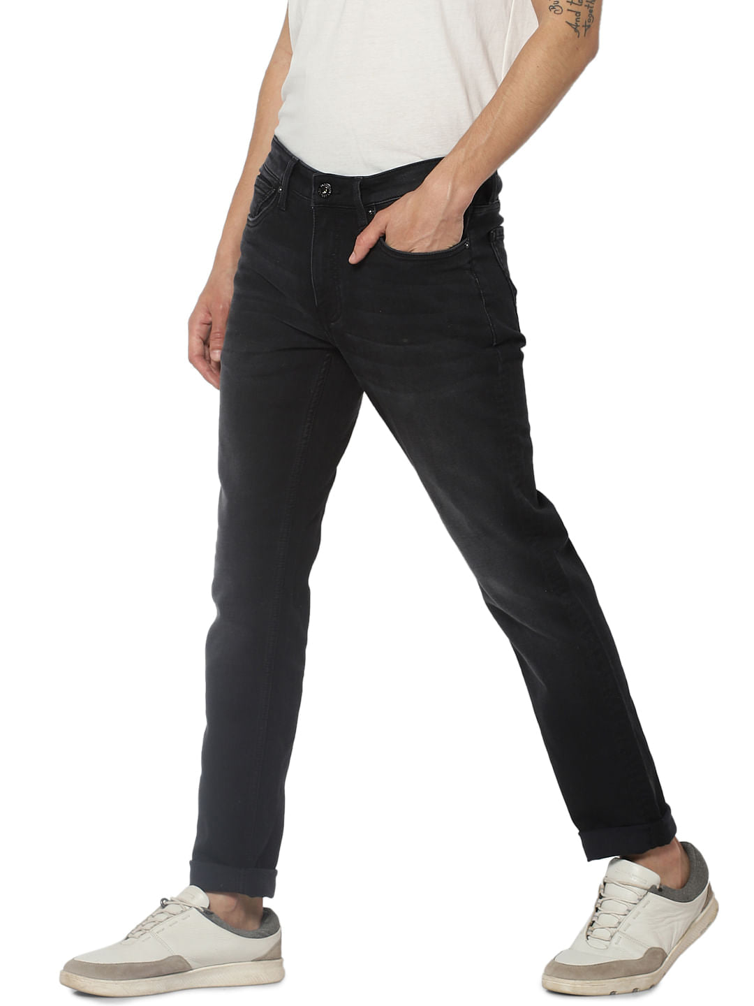 Black Low Rise Glenn Slim Fit Jeans