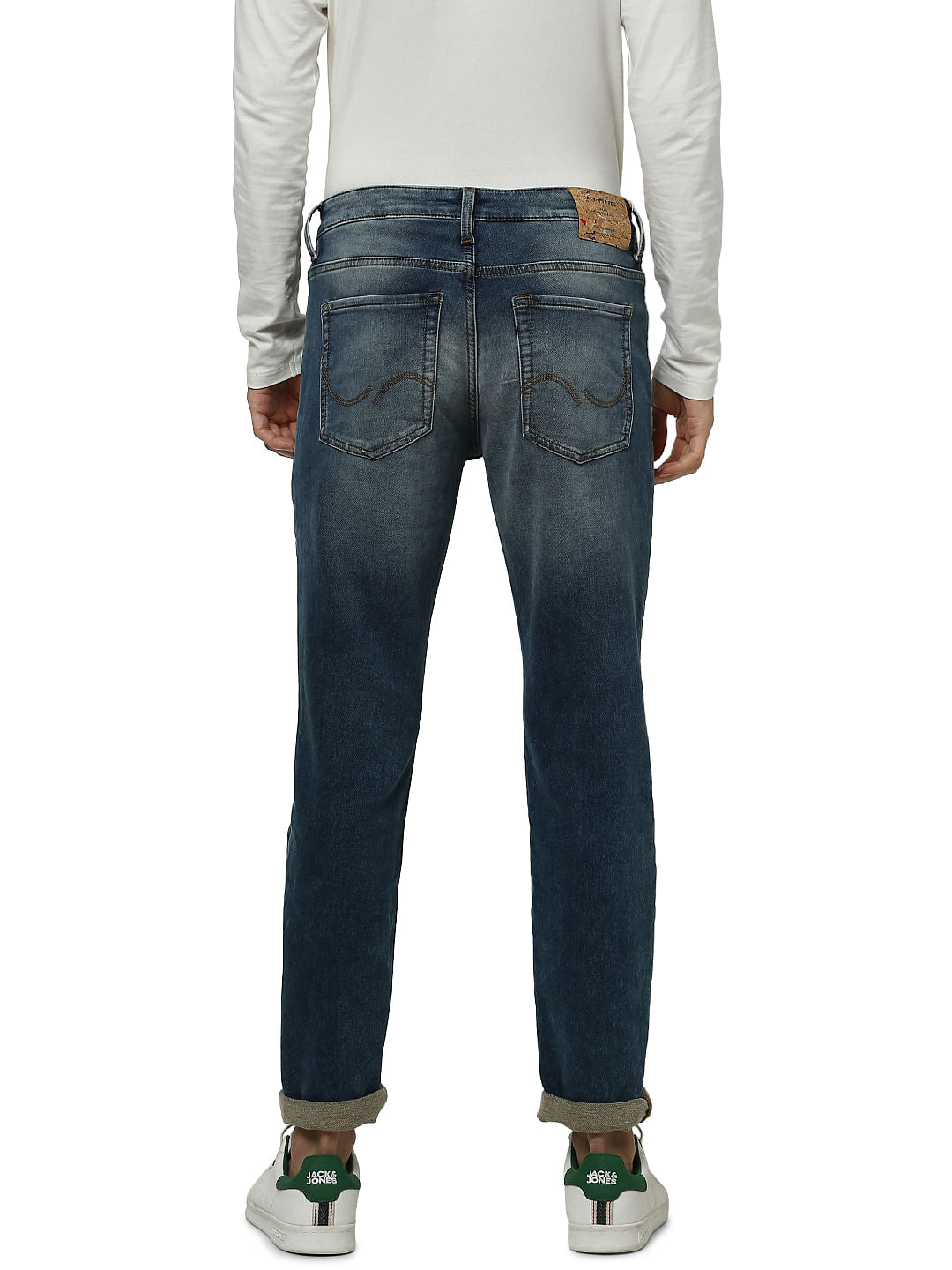 Blue Low Rise Glenn Washed Slim Fit Jeans