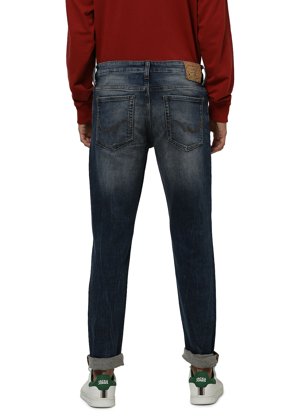 Blue Low Rise Glenn Washed Slim Fit Jeans