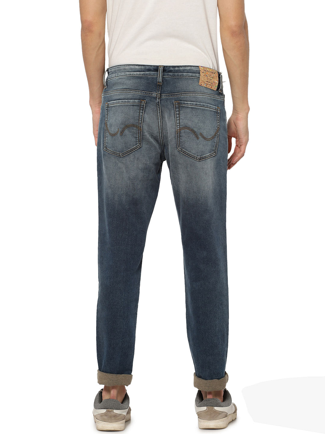 Blue Low Rise Glenn Washed Slim Fit Jeans