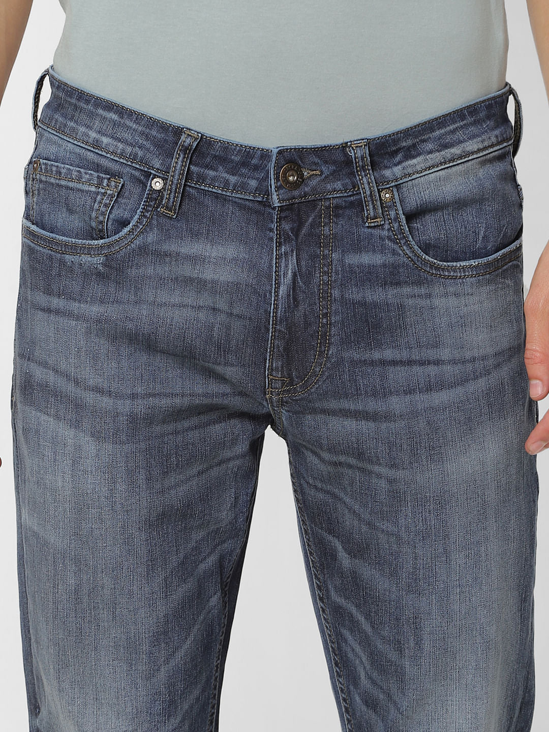 Blue Low Rise Glenn Slim Fit Jeans