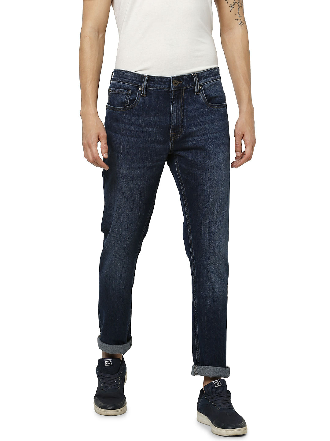 Dark Blue Low Rise Tim Anti Fit Jeans