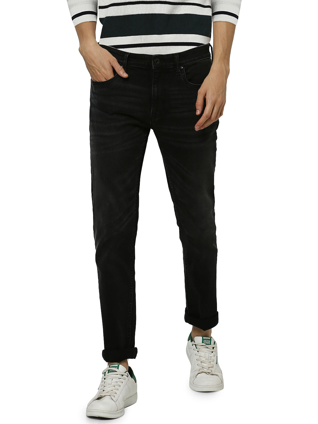 Black Low Rise Tim Anti Fit Jeans