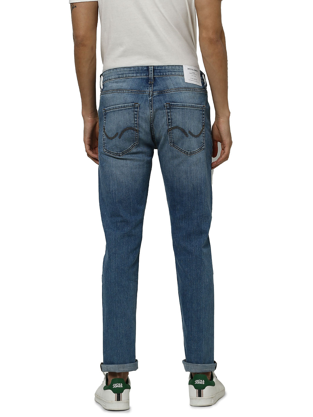 Blue Low Rise Tim Washed Anti Fit Jeans