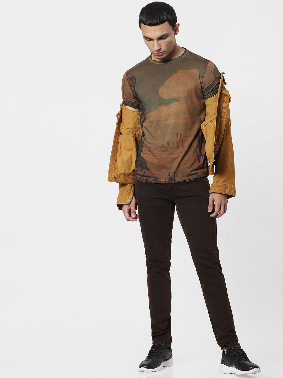Brown Low Rise Ben Skinny Jeans
