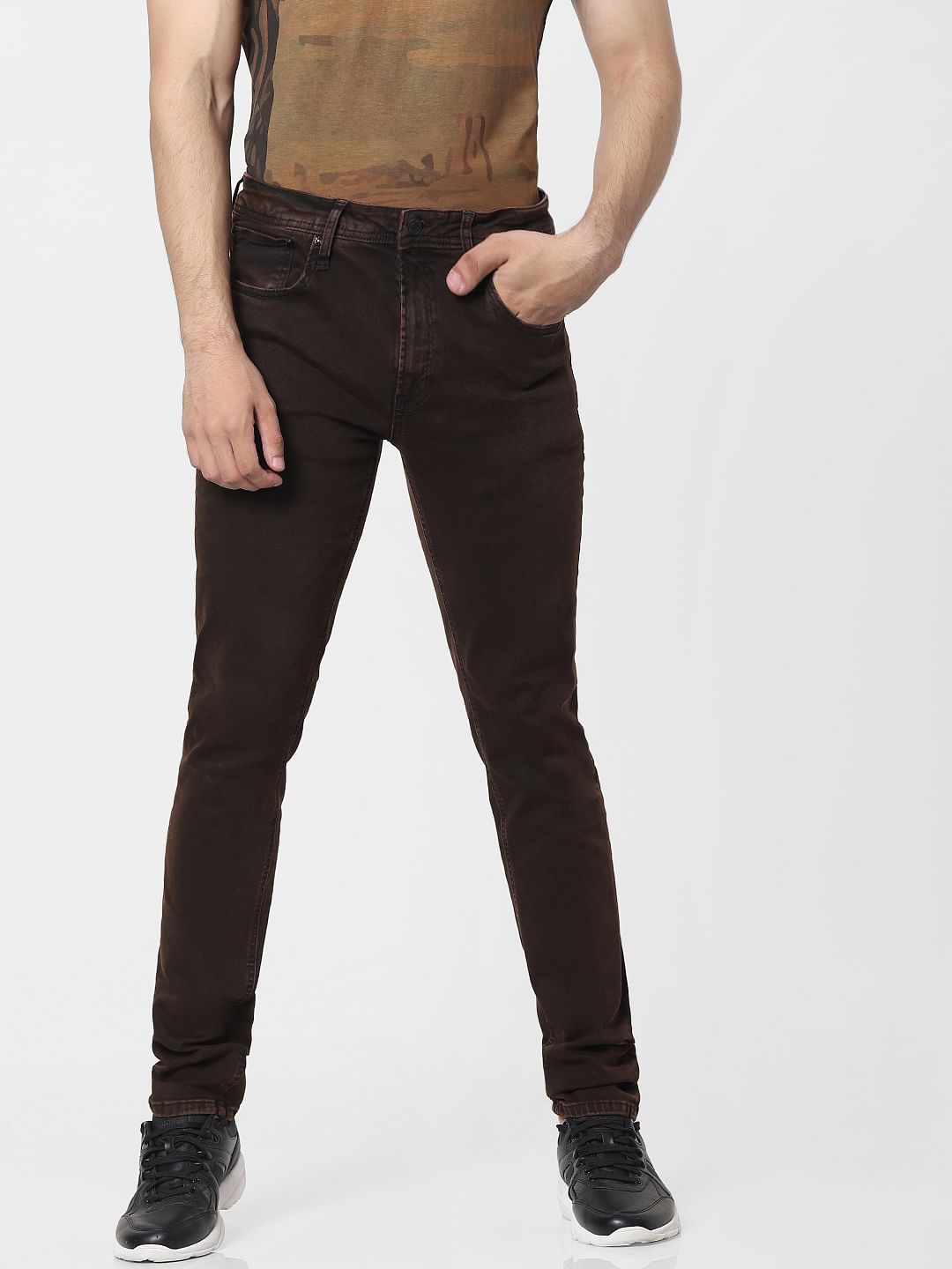 Brown Low Rise Ben Skinny Jeans