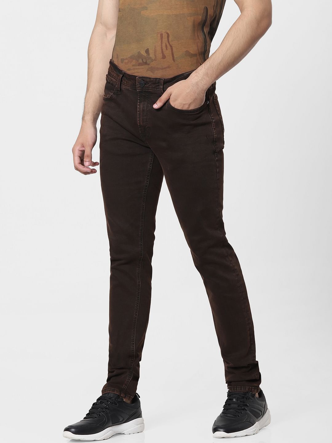 Brown Low Rise Ben Skinny Jeans