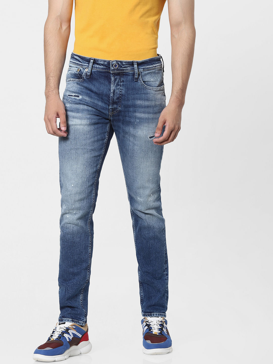 Blue Low Rise Glenn Slim Fit Jeans