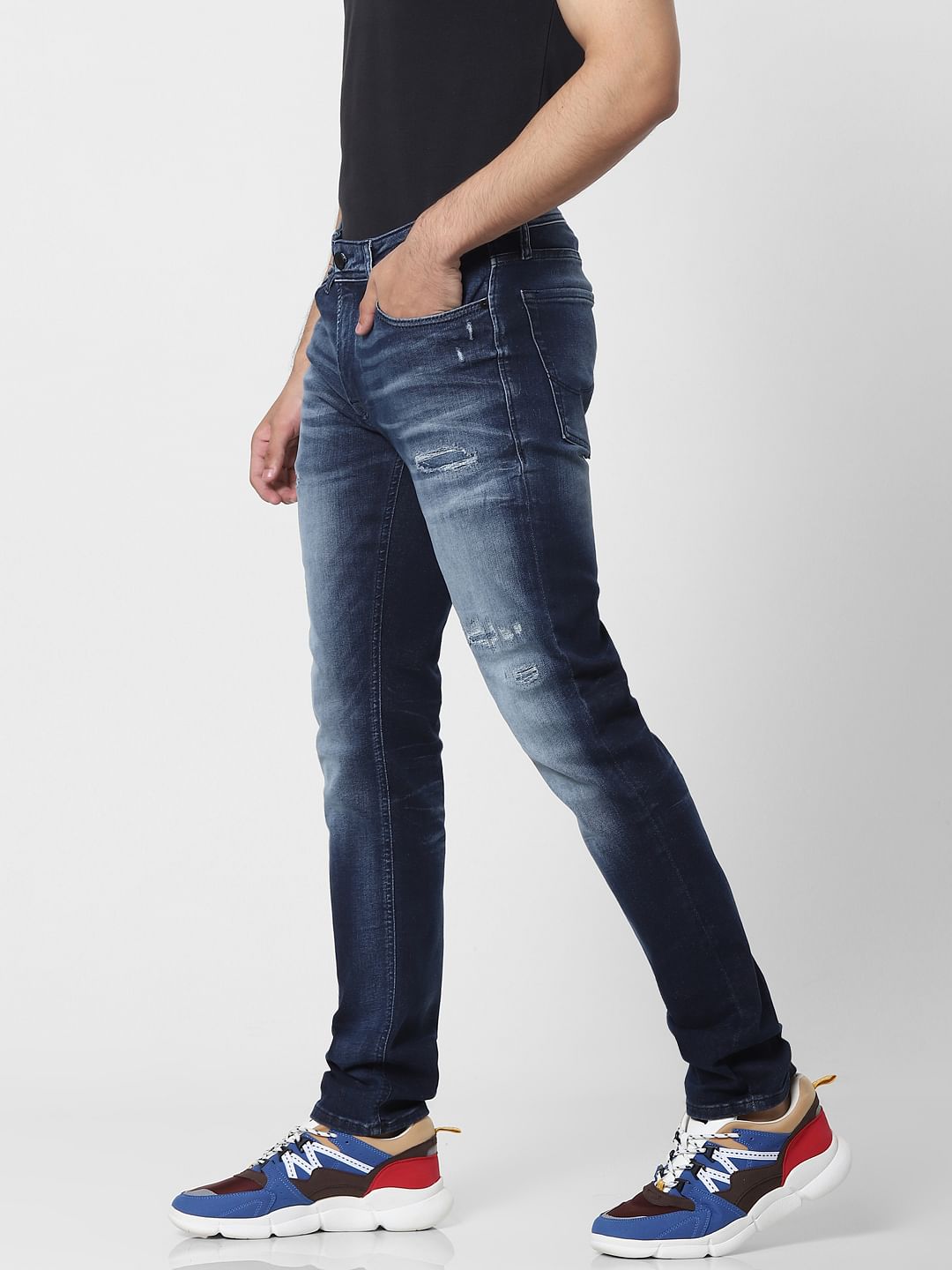 Blue Low Rise Ben Skinny Jeans