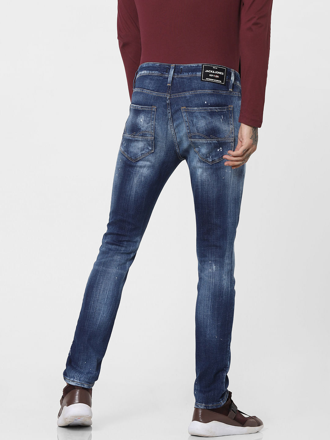Ben Low Rise Ripped Skinny Jeans