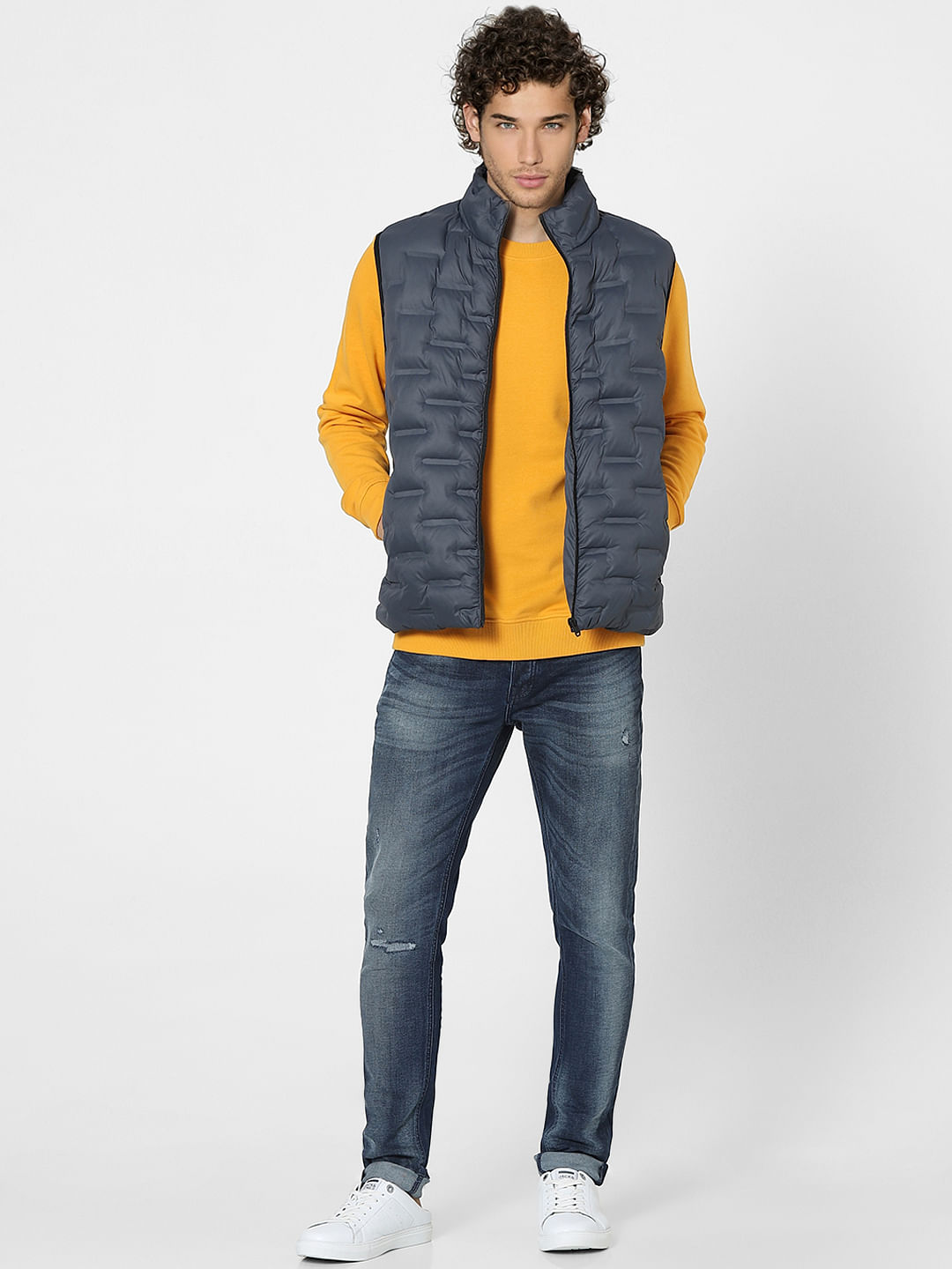 Grey Puffer Jacket - S
