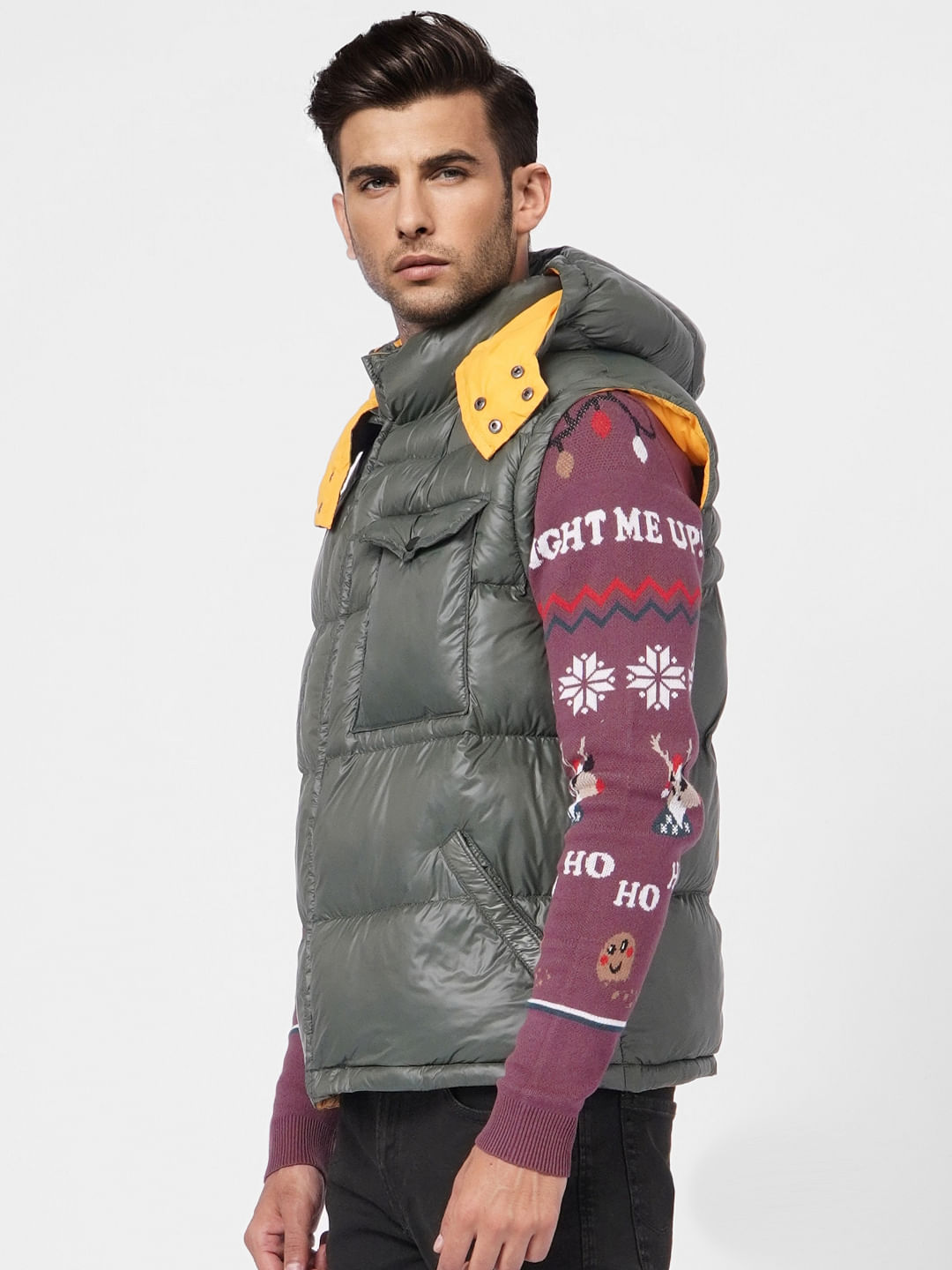 Green Hooded Puffer Jacket