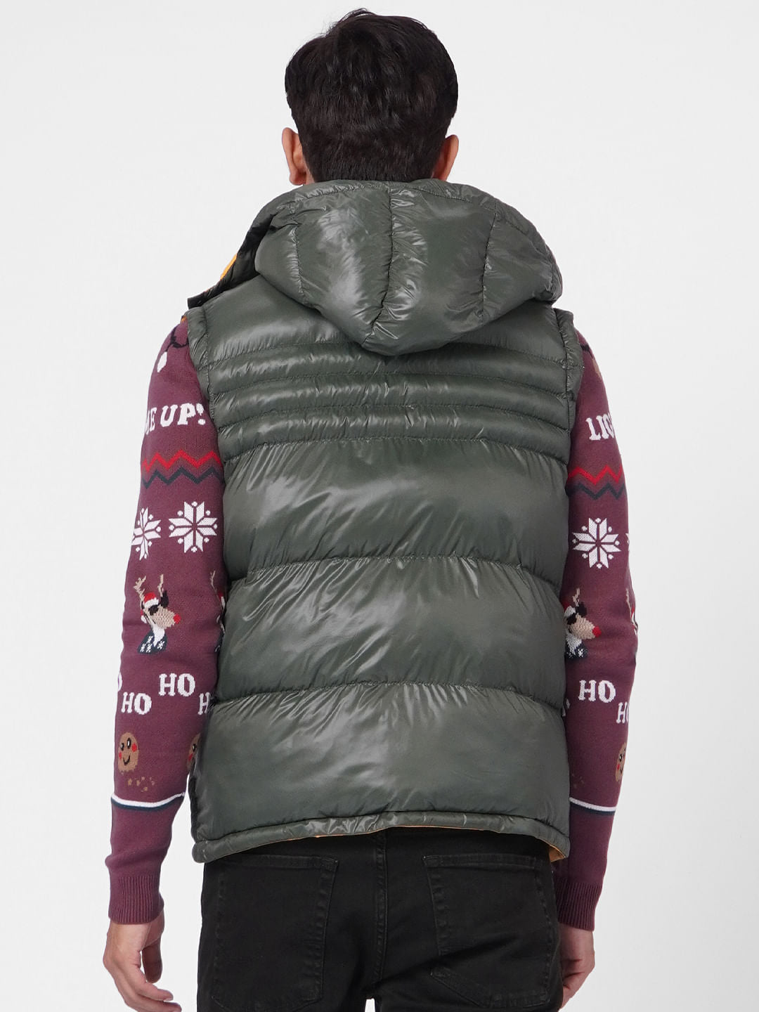 Green Hooded Puffer Jacket