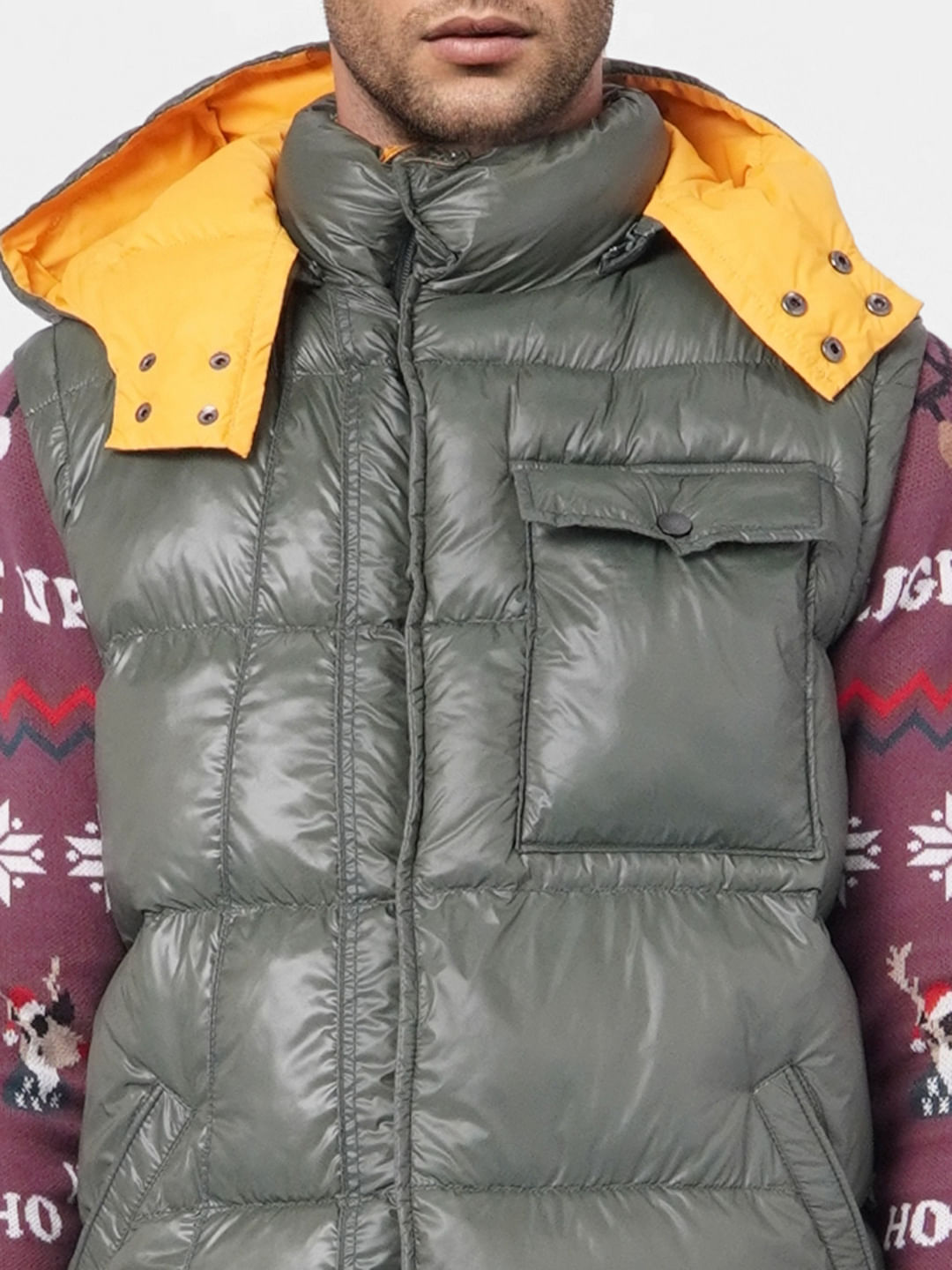 Green Hooded Puffer Jacket