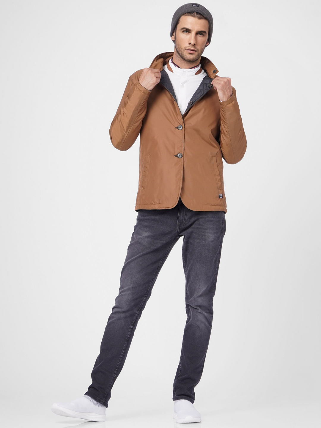 Black & Brown Reversible Puffer Jacket