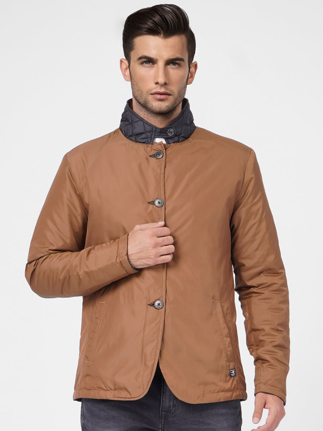 Black & Brown Reversible Puffer Jacket