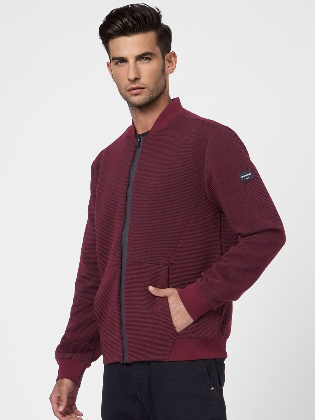 Maroon Bomber Jacket