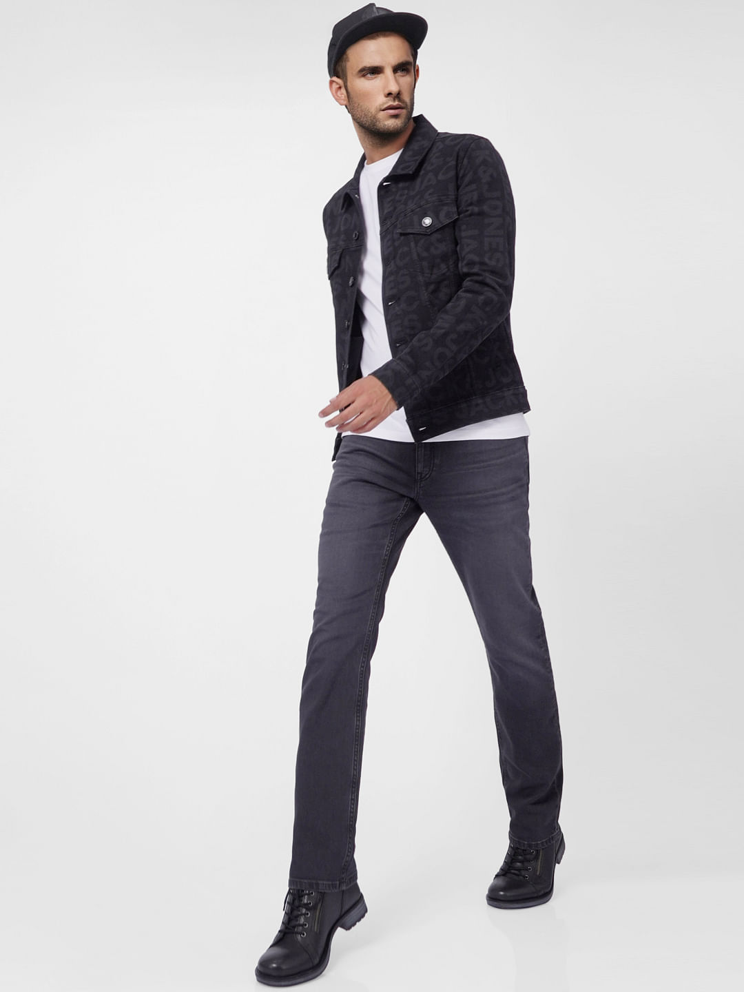 Black Plain Coloured Coat - S