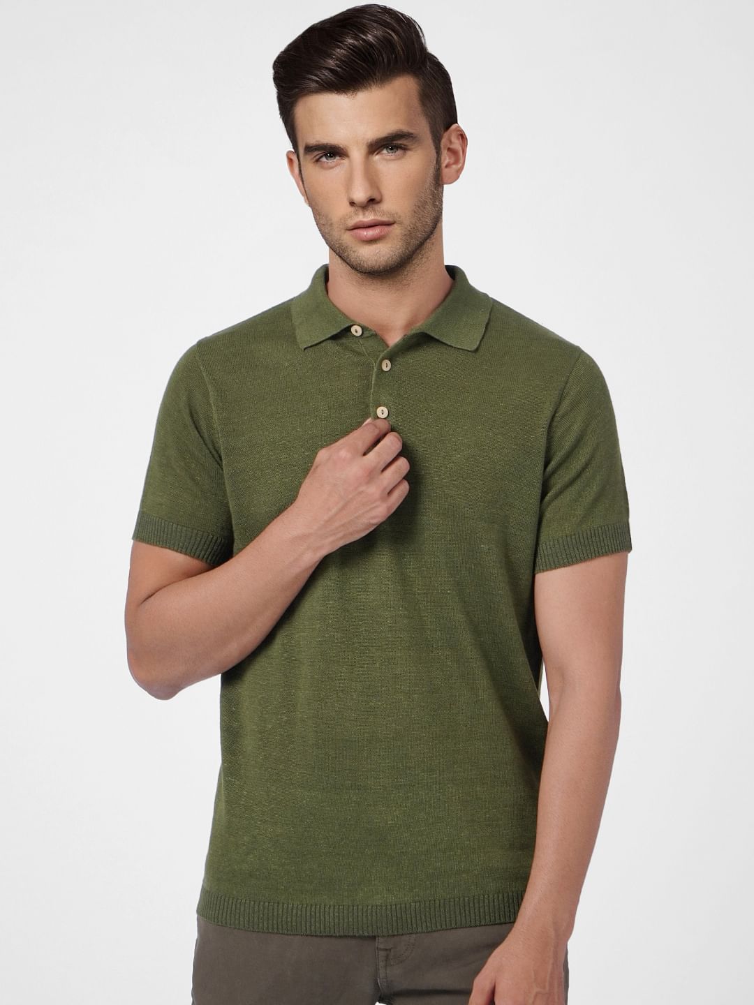 Green Knitted Polo