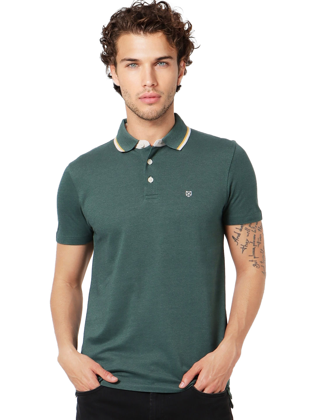 Green Polo Neck T-shirt