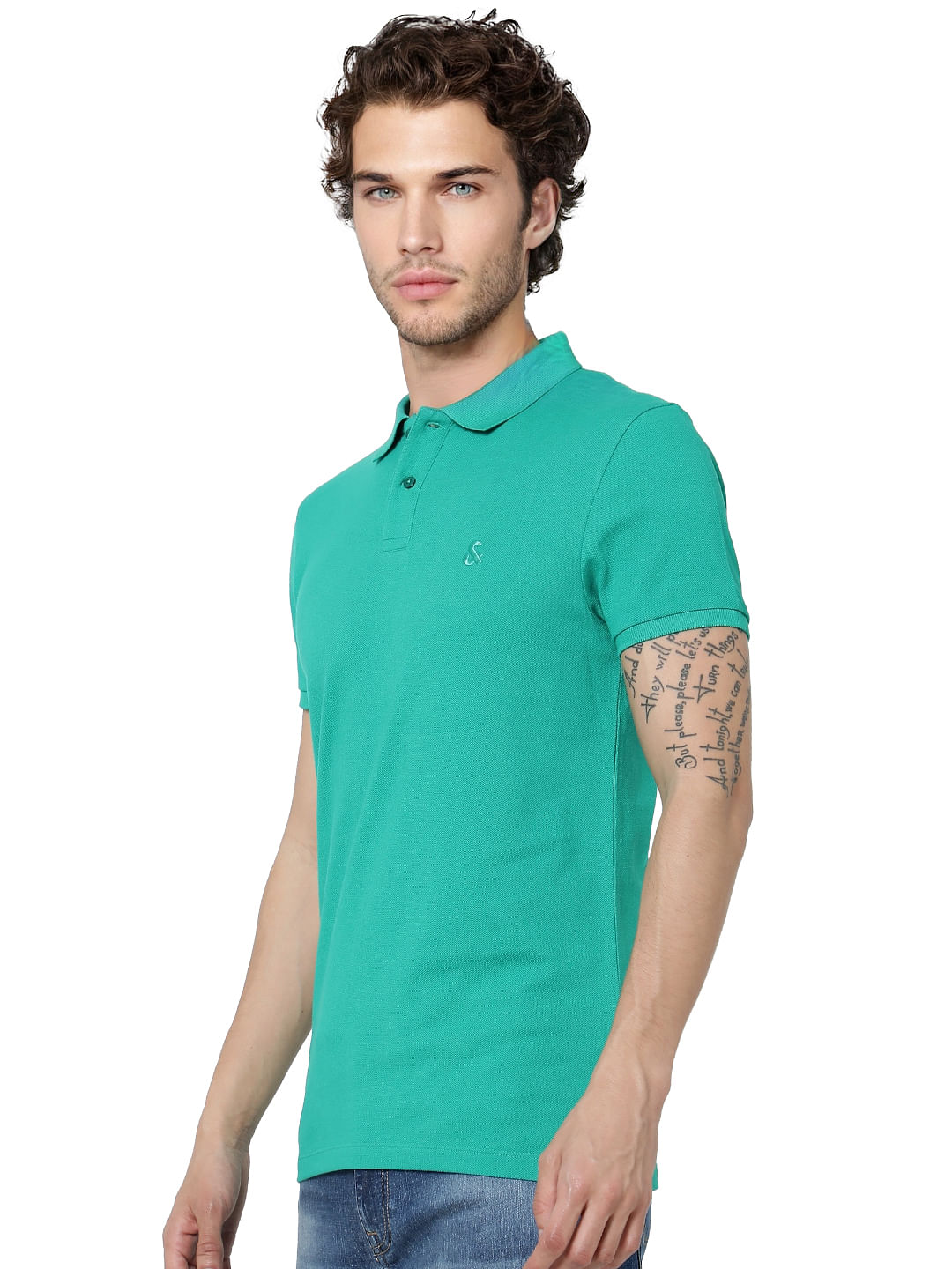 Green Polo Neck T-shirt