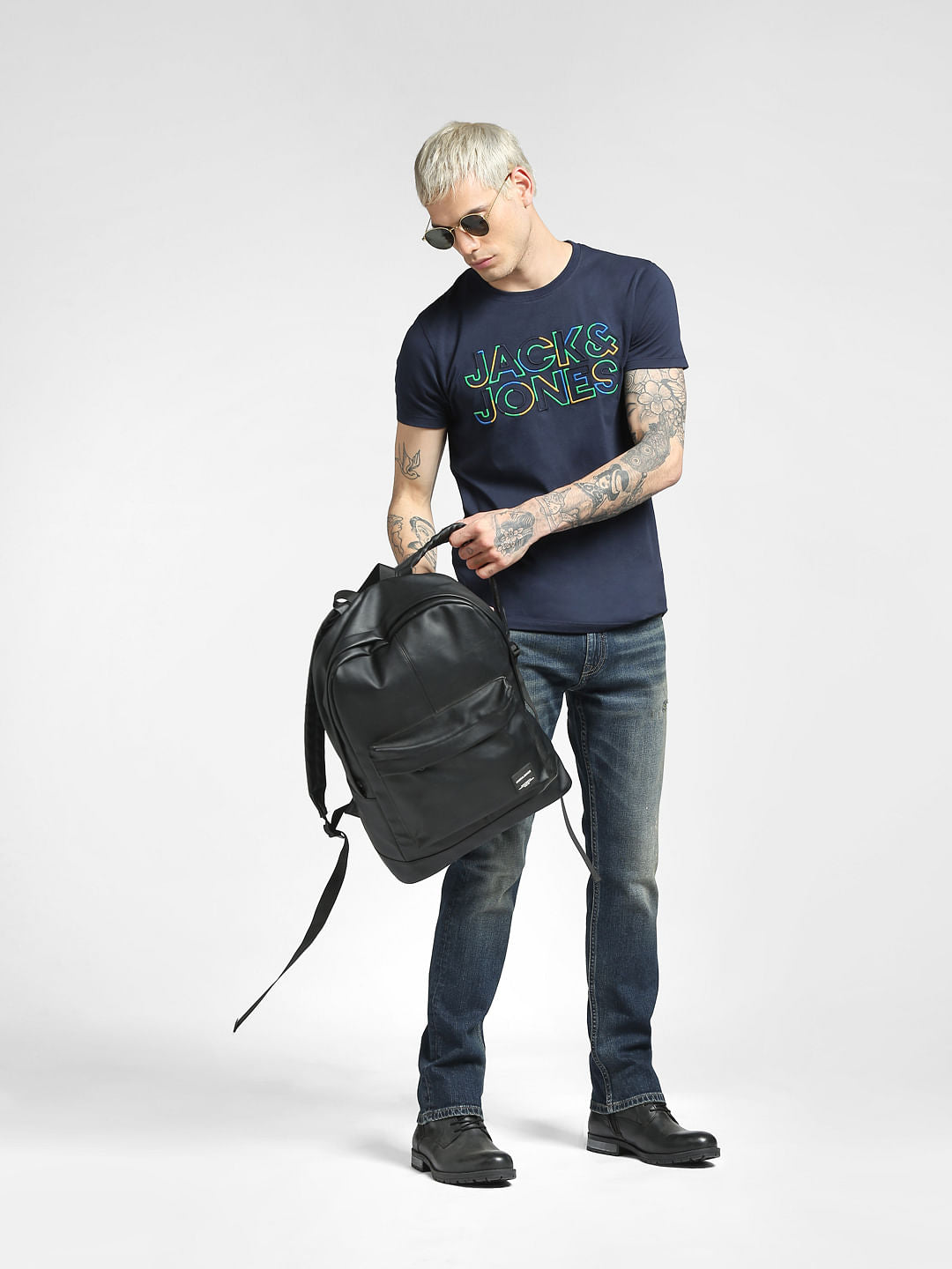 Blue Mid Rise Clark Straight Jeans - 28/30