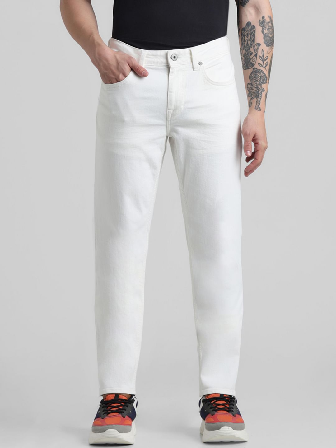 Glenn Slim Fit Low rise Stretch Jeans - White - 28/30