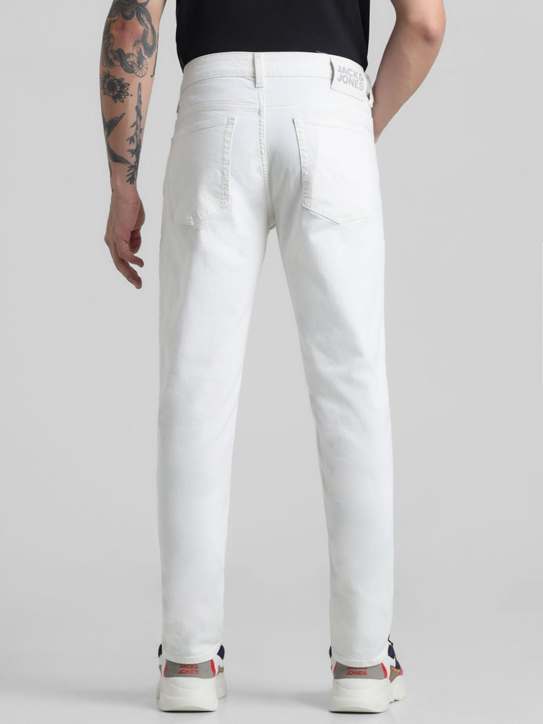Glenn Slim Fit Low rise Stretch Jeans - White