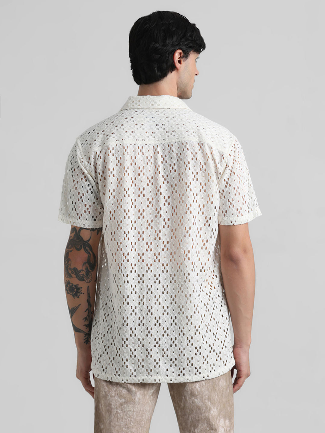 Off-White Cut-Out Short Sleeves Shirt