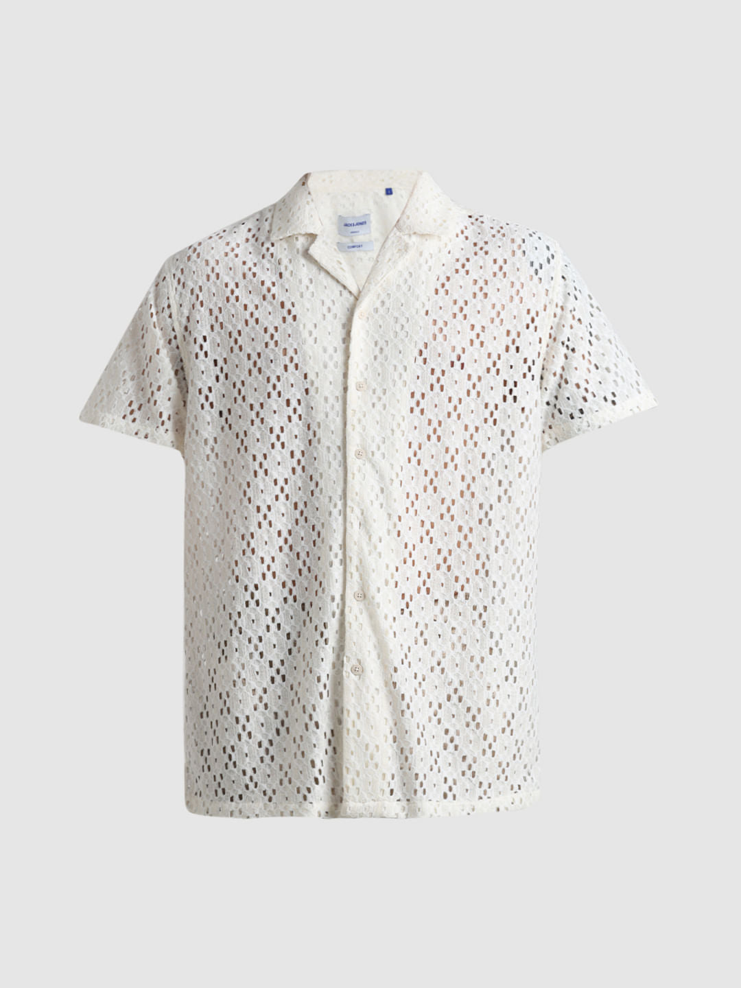 Off-White Cut-Out Short Sleeves Shirt
