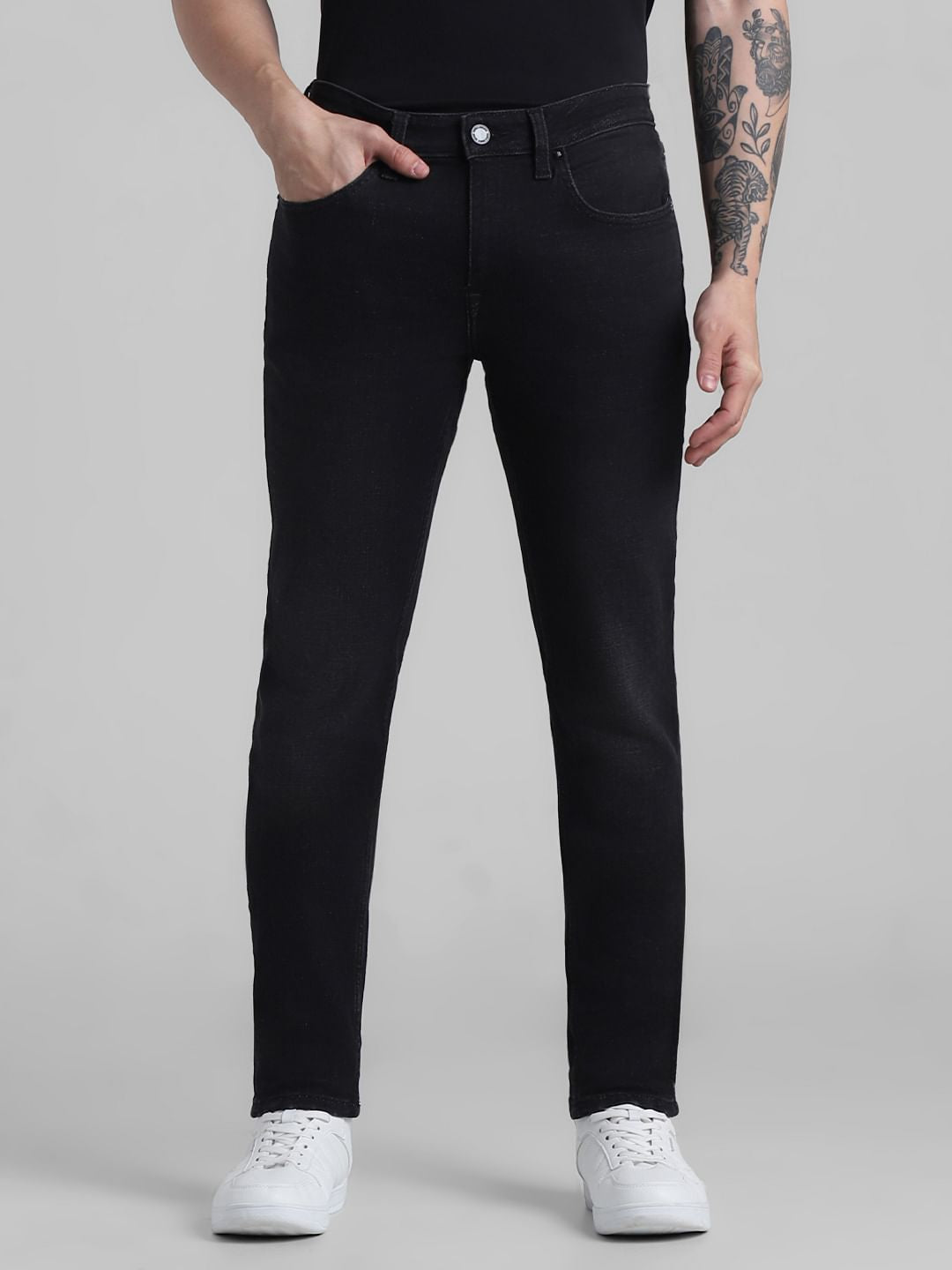 Black Low Rise Ben Skinny Fit Jeans - 28/30