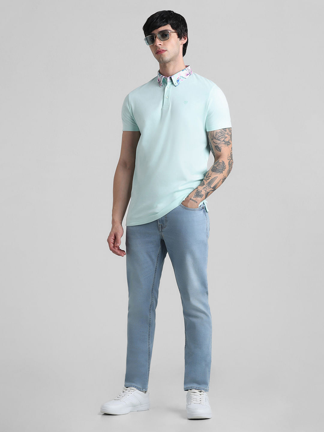 Light Blue Low Rise Glenn Slim Fit Jeans