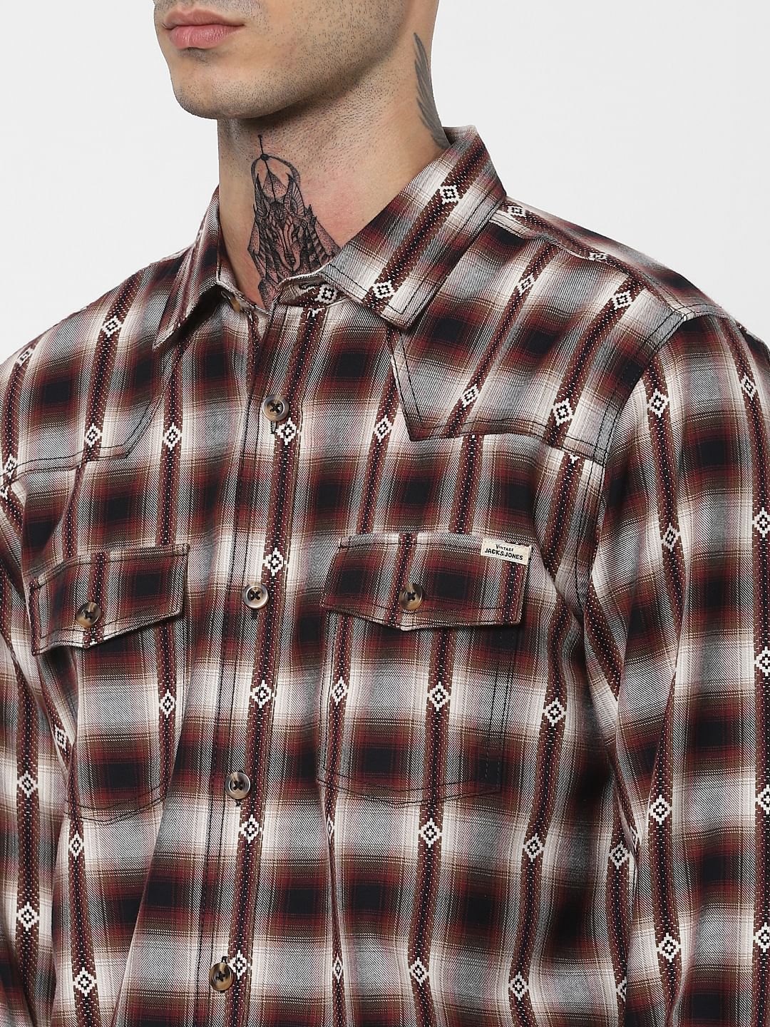 Red Check Full Sleeves Shirt