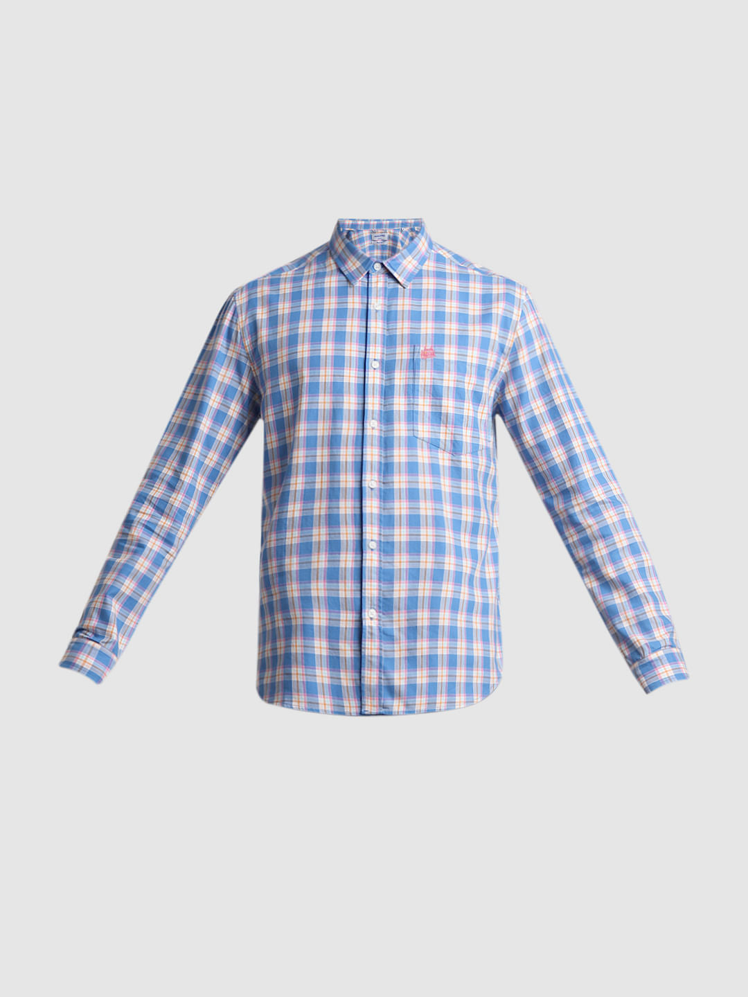 Blue Check Full Sleeves Shirt