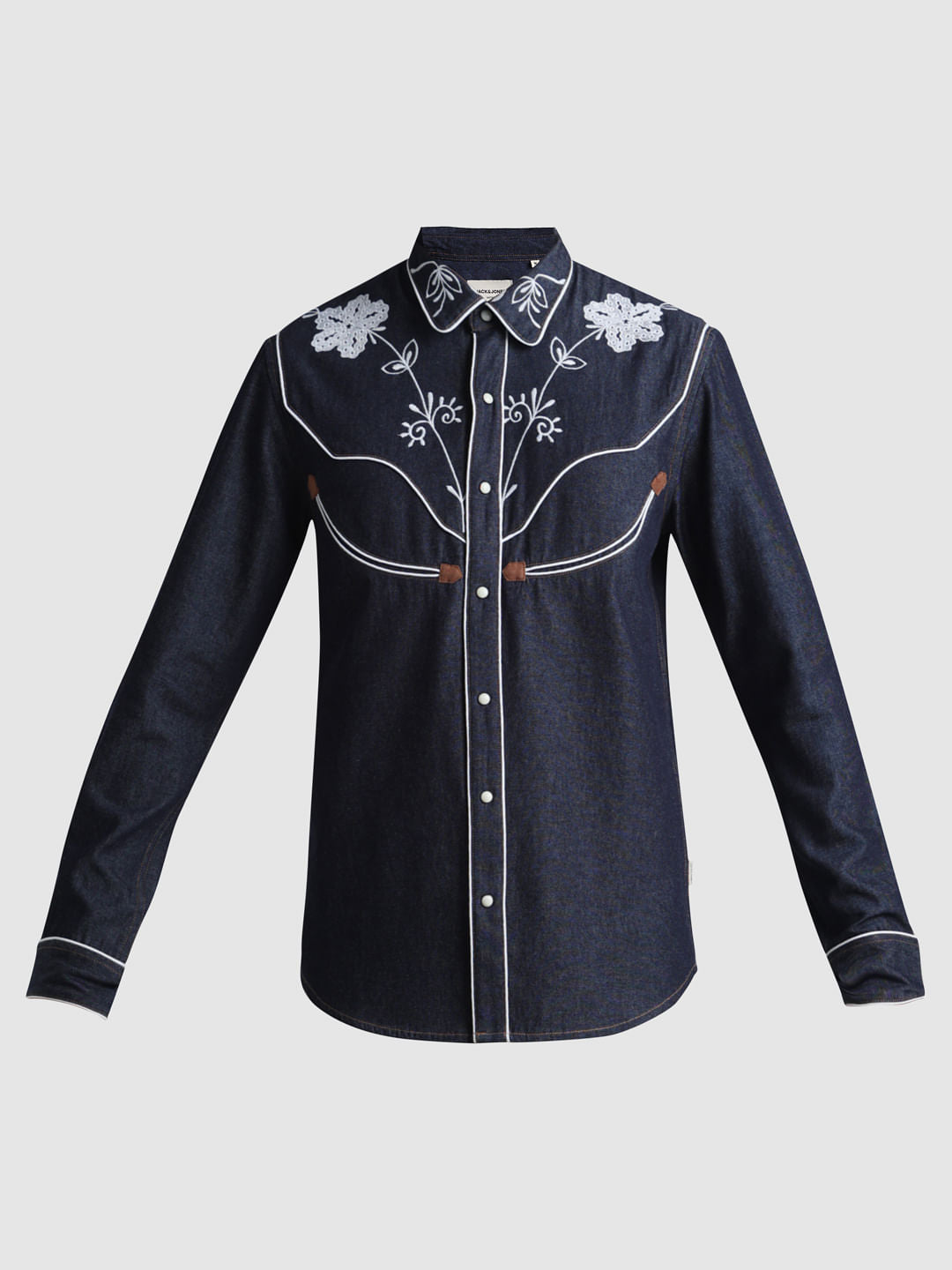 Blue Cowboy Embroidered Shirt